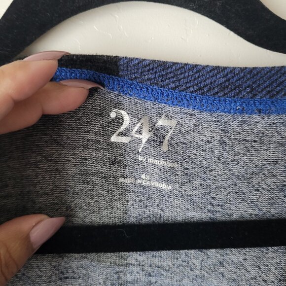 Maurices 24/7 Blue Plaid Long Sleeve Blouse - Picture 5 of 6